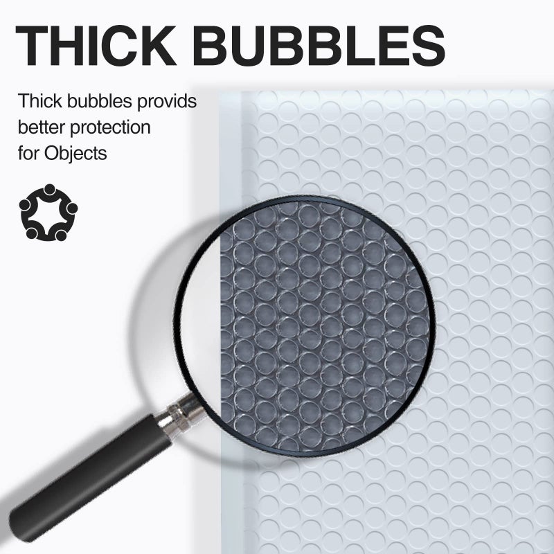 UCGOU Bubble Mailers 8.5x12 Inch 40 Pack Usable Size 8.5x11 Inch White Padded Envelopes Medium Waterproof Packaging Bags for Shipping Self Seal Strong Adhesive Envelopes for Jewelry Makeup Supplies - Image 4